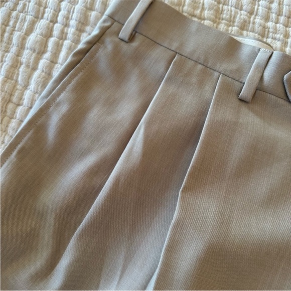 Vintage Ralph Lauren Light Gray Pleated and Cuffed Trousers 90s Minimalist 36” - Picture 6 of 10
